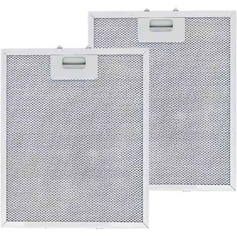 Lot de 2 filtres à graisse en aluminium de qualité supérieure pour hotte aspirante - 5 couches - 260 x 320 x 9 mm - Compatibilité universelle pour restaurant et maison - Argenté (1/5)