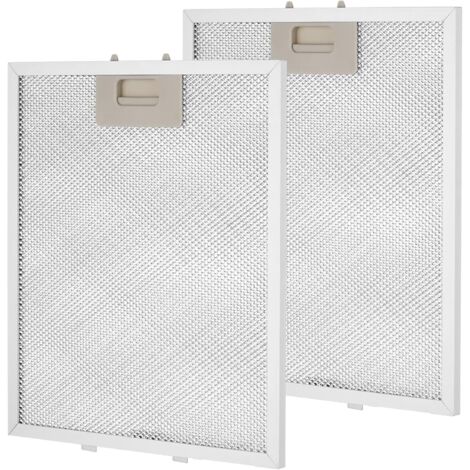 Lot de 2 filtres à graisse pour hotte aspirante - 320 x 260 mm - En maille métallique - Pour extracteur d'air de cuisine