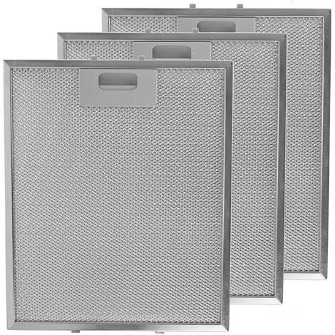 Lot de 3 filtres en maille d'aluminium pour hotte aspirante Argenté 300 x 250 mm (1/5)