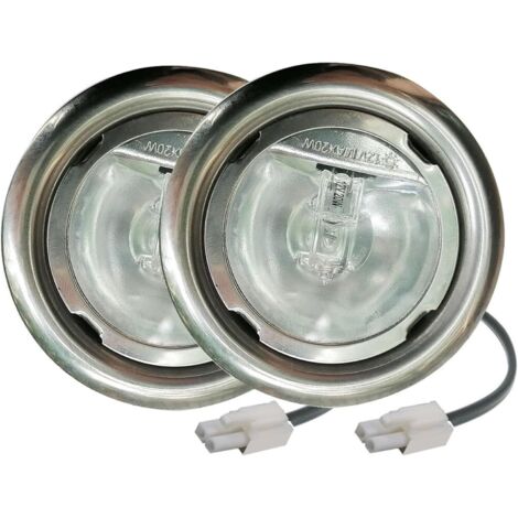2 pièces Ancienne 12V AC hotte lumière 20W Ampoule halogène 1.97-2.56in Trou Ampoule d'armoire de Cuisine avec connecteur EL lumière de cuisinière de Cuisine (1/5)