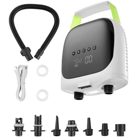 Pompe à Air Électrique pour Paddle Haute Pression 20 psi, Gonfleur pour Sup Rechargeable à Deux Étages, avec Arrêt Automatique et Fonction de Dégonflage, pour Bateaux Gonflables Matelas (1/5)