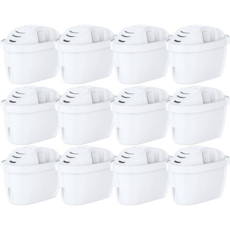 lot de 12 Cartouches filtrantes pour l’eau, Compatibles avec les filtres Brita Maxtra+, Aquaphor, Dafi, et autres carafes filtrantes – Filtration au charbon actif (12) (1/5)