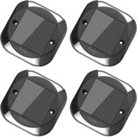 Set of 4 Cool White 6500K Solar Outdoor Lights, IP65 Waterproof Solar Outdoor Lights, Solar Outdoor Lighting for Garden, Patio, Garage, Step