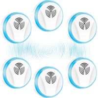 Ultrasonic Pest Repellent 6 Pack, Plug-in Ultrasonic Mouse Device, Non-Toxic, Pest Control for Mosquitoes, Mice, Spiders, Cockroaches, Flies