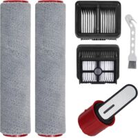 H15 Pro Accessoires pour Aspirateur Dreame H12 Pro FlexReach/H15 Pro/H15 Mix/H15S-Pièces de rechange pour Aspirateur Eau et Poussière-Lot de 5 Accessoires -Comprend 2 Rouleaux de Brosse,2 Filtres
