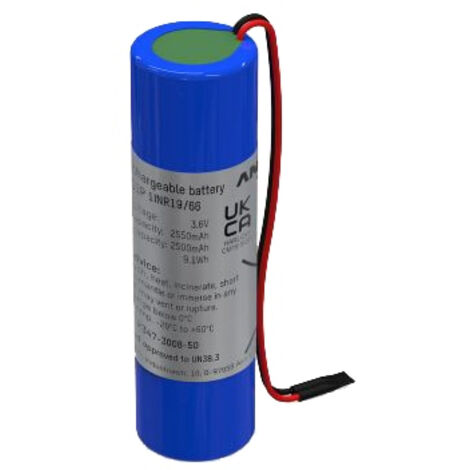 Bloc batterie Li-Ion ANSMANN avec câble de sortie, 1S1P, 9,1 Wh, 3,6 V, 2550 mAh, bleu (1/3)