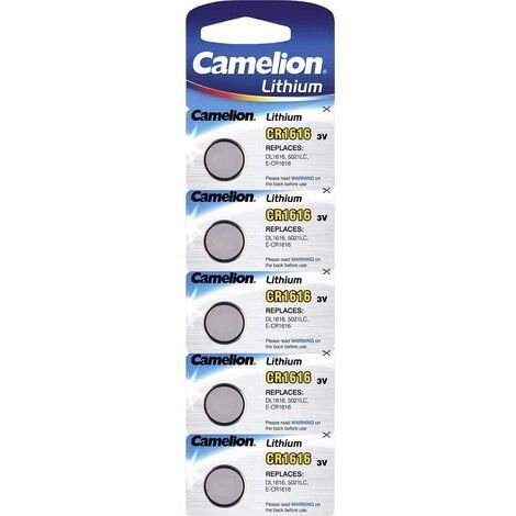 Camelion Pack de 5 piles Lithium CR1616 3V (13005161) (1/3)