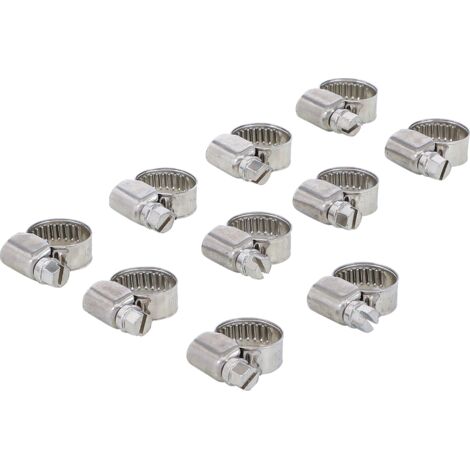 BGS Colliers de serrage inoxydables 10 x 16 mm 10pcs - 8095-10x16