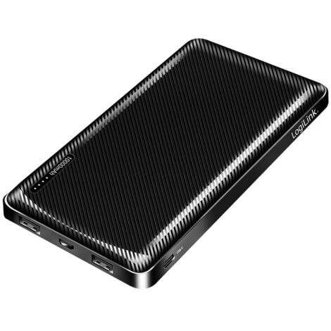 LOGILINK POWERBANK PA0316, 10 000mAh, noir, double sortie USB-A (1/5)
