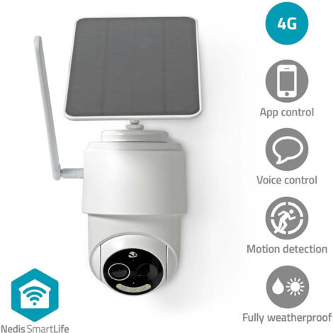 Camera exterieure smartlife 4g full hd 1080p inclinaison du panoramique ip65 microsd non inclus stockage dans le cloud facultatif 5 v dc avec capteur de mouvement vision nocturne (1/5)