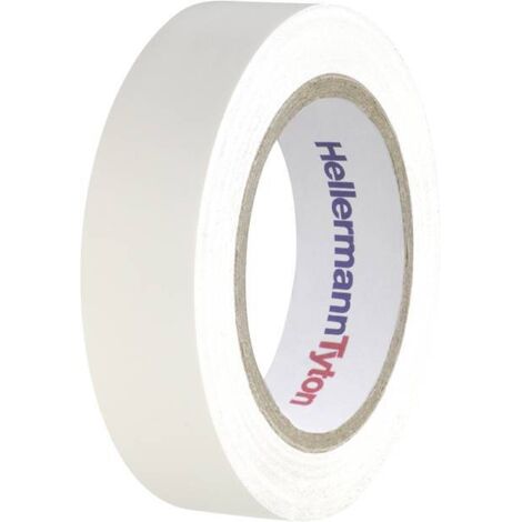 Ruban isolant HellermannTyton, 710-00105, HelaTapeFlex15, blanc, 15mmx10m (1/2)