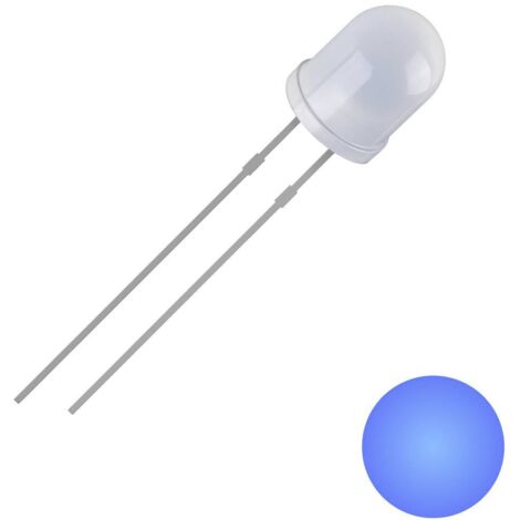 QUADRIOS LED, 3 mm, Lumière : Bleu, Boîtier : Diffus, 1300 mcd, 460 nm, 2,54 mm (1/2)