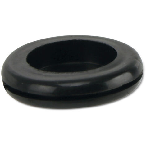Passe-câble KSS, PVC souple, noir, épaisseur de la plaque 1,5, Ø de trou 18,9, fermé, 1 pièce (1/2)