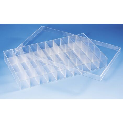 Mallette de rangement séparations fixes Hüfner Dübel 800288 (L x l x H) 358 x 210 x 43 mm Nombre de compartiments: 40 1 (1/2)