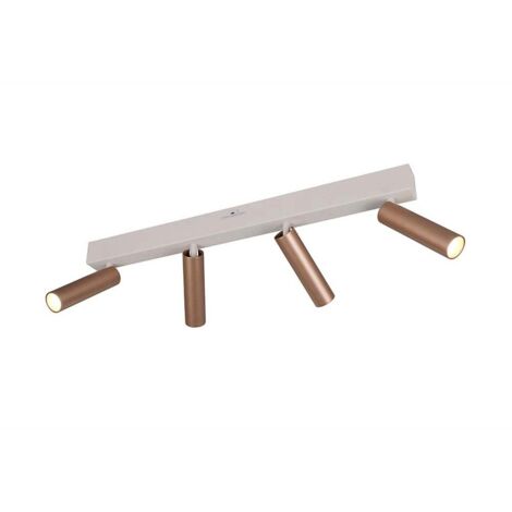 Plafonnier spot lampe de plafond métal café LED SMD interrupteur variateur L 65 cm (1/5)