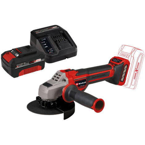 EINHELL PROFESSIONAL Meuleuse d'angle sans fil TP-AG 18/125 CE Q Li Kit (1x 4,0 Ah)