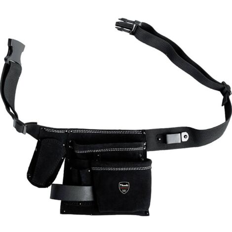 Sacoche de ceinture pour outils en croûte de cuir de bœuf – Ceinture nylon ajustable 75-135 cm – 906610 – KWB (1/6)