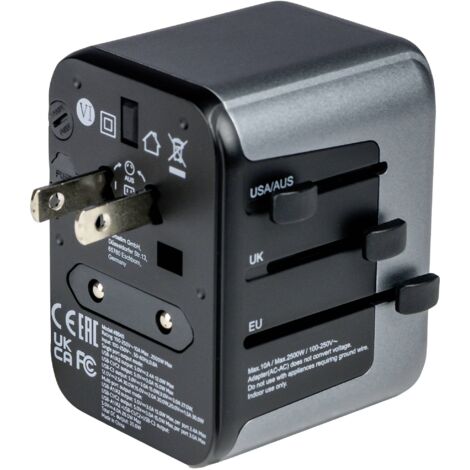 verbatim 49545 adaptateur de voyage noir USB double (1/5)