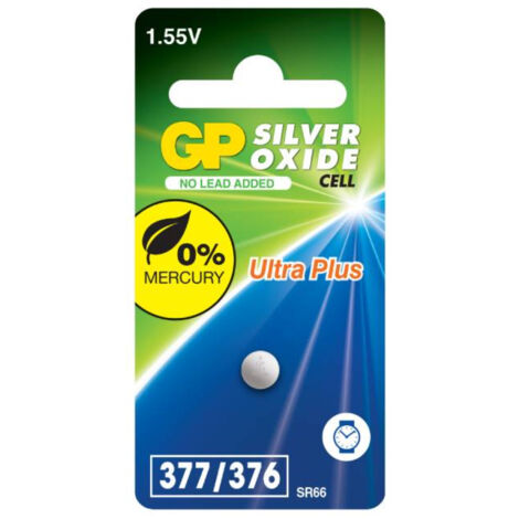Pile à l'oxyde d'argent GP Battery 377F / 376 / SR626SW (blister de 1) (1/3)