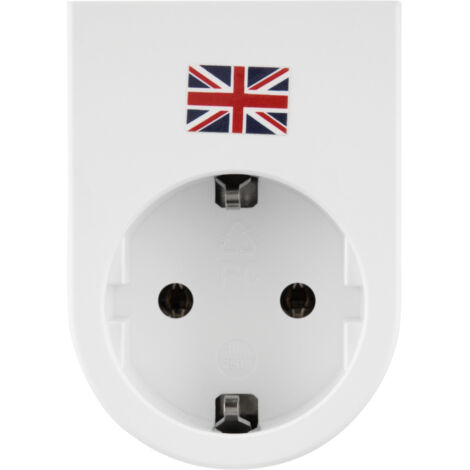 Adaptateur De Voyage UK Vers France Prise Mâle/femelle Blanc Inotech 190775