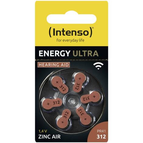 Pile auditive INTENSO Energy Ultra A 312, 6 pièces, marron (1/4)