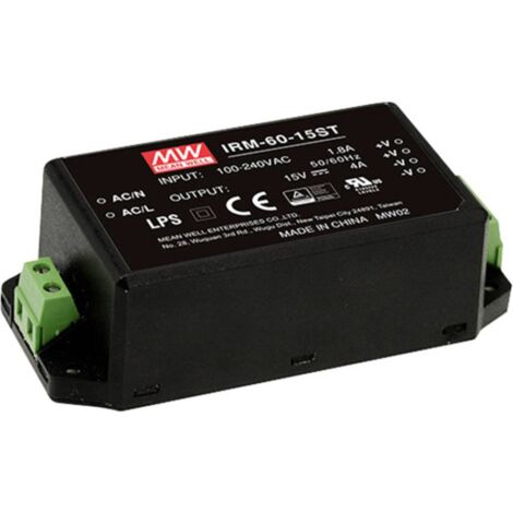 MW Mean Well IRM-60-24ST Alimentation CA/CC pour circuits imprimés 60 W W201601