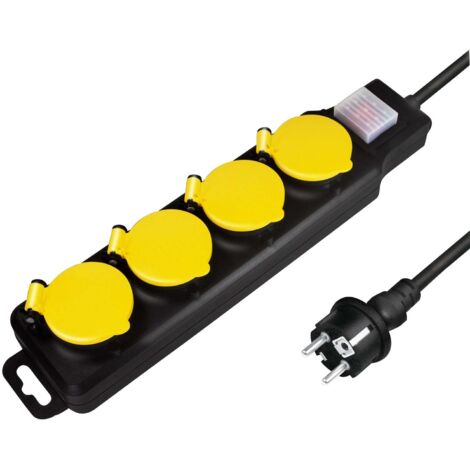 Prise 4 voies avec interrupteur utilisation exterieure ip44 (1/5)