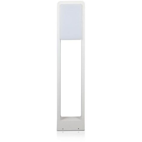 V-TAC VT-33 lampe de jardin led 10W puce samsung fixation au sol 80cm aluminium blanc IP65 blanc froid 6400K - SKU 20118