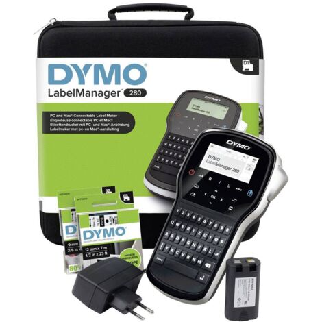 Étiqueteuse portable rechargeable avec connexion USB – Impression thermique 180 dpi – Largeurs de ruban 6, 9, 12 mm – S0968990 – Dymo
