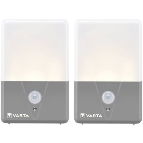 VARTA Veilleuse LED avec détecteur de mouvement, 40 lm, fonctionne sur piles, lot de 2 (1/4)