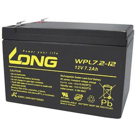 Batterie au plomb KUNG LONG WPL7.2-12-M/F2, 12 V / 7,2 Ah (1/3)