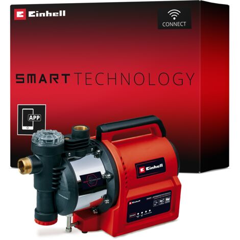 Einhell Pompe d'arrosage automatique GE-AW 1144 SMART (commande par appli mobile, arrosage programmé/intelligent utilisant les données météo, fonction anti-marche à vide/automatique, préfiltre)