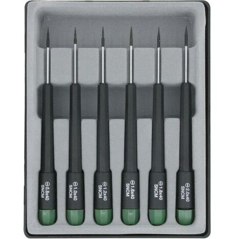 Donau Elektronik pour l'électronique et la mécanique de précision Jeu de tournevis 6 pièces vis à fente C94807