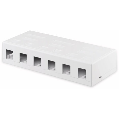 goobay Boîtier vide Keystone 6-port, montage simple par encliquetage (79379) (1/2)