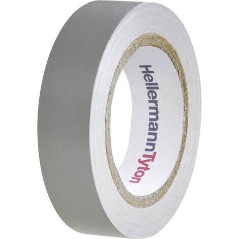 HELLERMANNTYTON Ruban isolant, 710-00108, HelaTapeFlex15, gris, 15mmx10m (1/2)