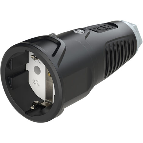 Raccord en caoutchouc PCE Taurus2 noir/gris avec contact de protection (1/2)