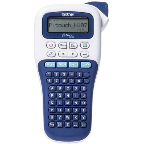 Etiqueteuse portable Brother P-Touch PT-H107B – Compatibilité rubans TZ 3.5/6/9/12 mm – Vitesse d'impression 20 mm/sec – Résolution 180 x 180 dpi