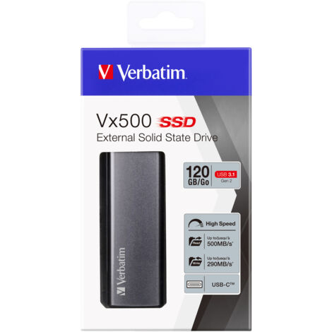 VERBATIM USB3.1 SSD Vx500, 120 Go