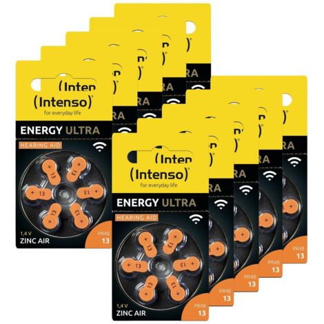 Intenso Pile pour appareil auditif PR48-13 1.45 V 60 pc(s) 230 mAh zinc-air 7504426MP Y711063