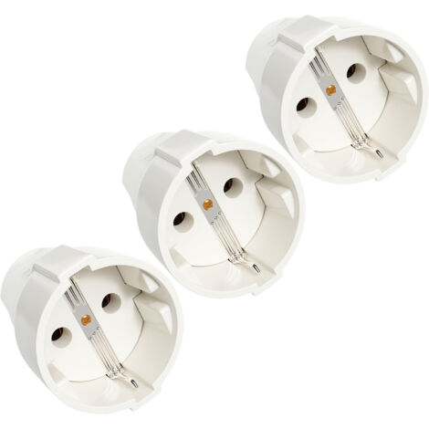 ABSINA Prise de terre ABSINA, blanche, lot de 3 (1/5)