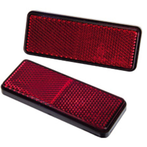 FILMER Réflecteur avec surface adhésive, rouge, 2 pièces (1/2)