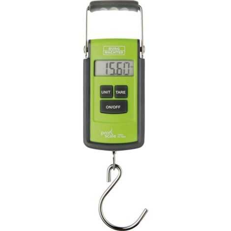 Balance suspendue numérique 40 kg – Alimentation 2 piles LR03 – Dimensions 30x59x120mm – Fonction tare pour pesée précise – Burg Wachter (1/5)