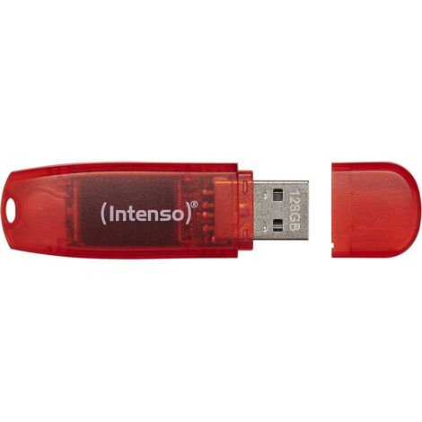 Intenso Rainbow Line lecteur USB flash 128 Go USB Type-A 2.0 Rouge, Transparent (1/5)