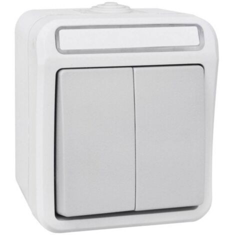 Interrupteur double pour locaux humides PERANOVA (1/2)