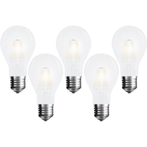 Lampe LED V-TAC VT-2047 Frost, E27, CEE : E, 7 W, 840 lm, 2700 K, 5 pièces (1/2)