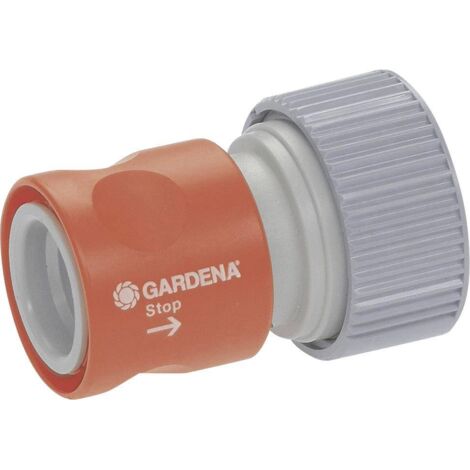 Raccord rapide 281420 plastique Ø 19 mm (3/4') – Système aquastop – Raccord enfichable pour tuyaux GARDENA - Q017931