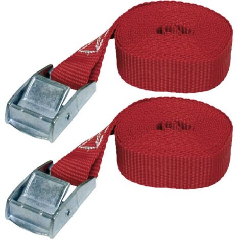 LAS Sangle d'arrimage 10321, 250x2,5 cm, avec boucle, 250 daN, lot de 2 (1/3)