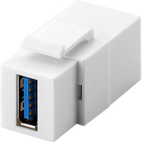 79927 Goobay coupleur USB 3.0 pour boitier réseau type Keystone - Coupleur USB 3.0 type A femelle / type A femelle pour boitier type Keystone (1/2)