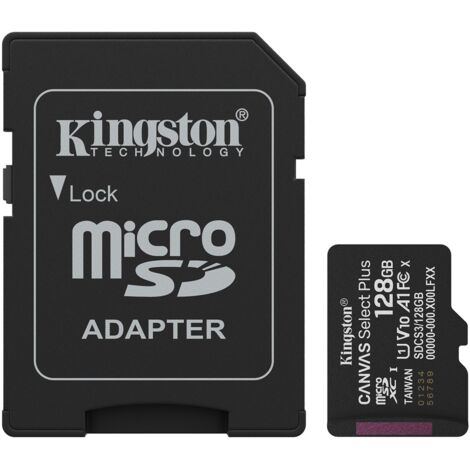 KINGSTON MicroSDXC-Card Canvas Select Plus 128GB 3rd Gen incl. Adapter (1/5)