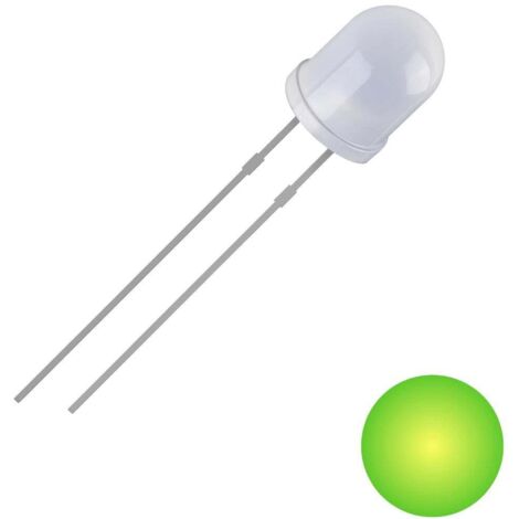 QUADRIOS LED 3 mm, lumière : Jaune/Vert, boîtier : Diffus, 700 mcd, 569 nm, 2,54 mm (1/2)